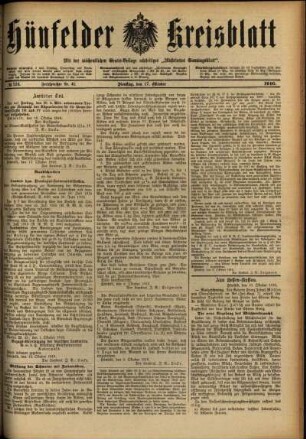 Ausgabe vom Dienstag, den 17. Oktober 1916.