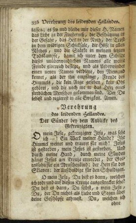 Verehrung des leidenden Heilandes. - Verehrung des H. Bluts Christi.