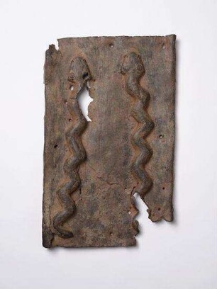 Bronzeplatte mit 2 Schlangen