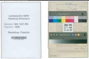 Entnazifizierung Friedrich Reckefuss , geb. 00.00.0000 (Lehrer)