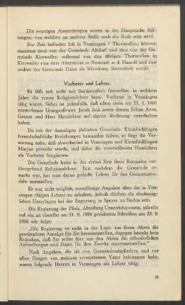 Vorbeter und Lehrer