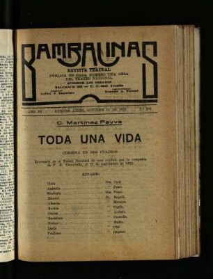 Toda una vida : comedia en dos cuadros