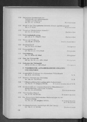 F. Völkerkunde, Altamerikanische Sprachen und Kulturen