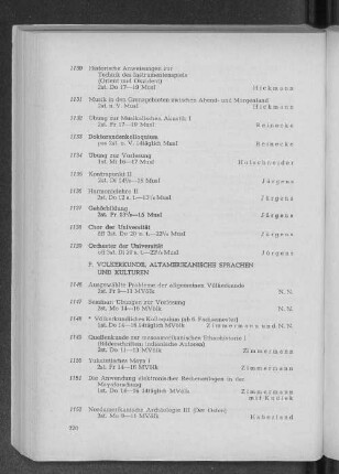 F. Völkerkunde, Altamerikanische Sprachen und Kulturen