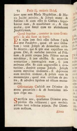 54-61, Feria iij. majoris Hebd. ad Missam