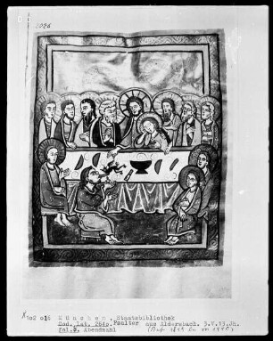 Psalter aus Aldersbach — Abendmahl, Folio 8recto