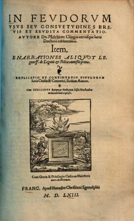 In feudorum usus seu consuetudines brevis et erudita commentatio