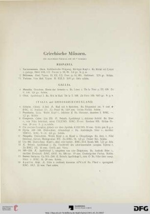 Griechische Münzen (Nr. 1-341)