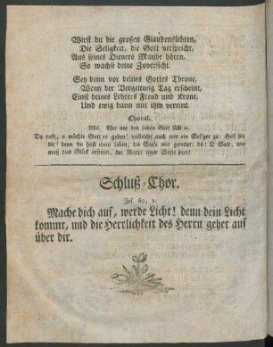 Schluß-Chor.