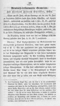 Deutsch-reformirte Gemeine.