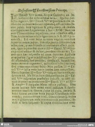 Illustrissime & Excellentissime Princeps ... [22. Juni 1629]
