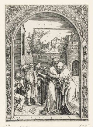 Joachim und Anna unter der Goldenen Pforte, Blatt 4 der Folge "Marienleben (nach dem Text)"
