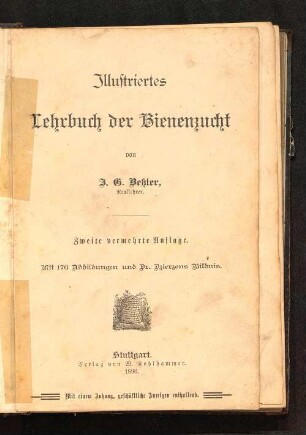 Illustriertes Lehrbuch der Bienenzucht