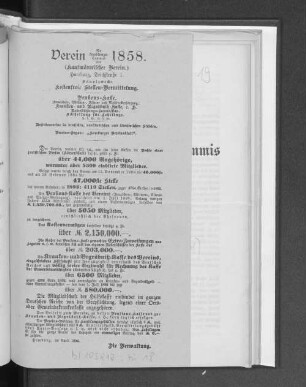 Verein für Handlungs=Commis von 1858.