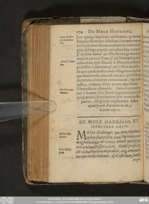 De Mole Hadriani, Et Sepultura Cesti.