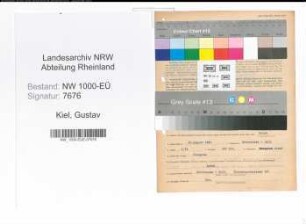 Entnazifizierung Gustav Kiel, geb. 12.08.1890 (Bauunternehmer)