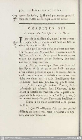 Chapitre XIII. Preuves de l´existence de Dieu