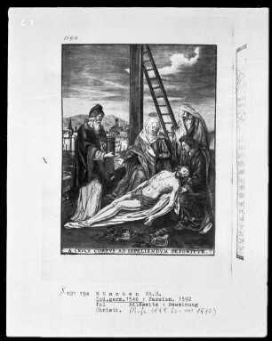 Passio unseres Herrn und Heilands Jesu Christi. Mit schönen Figuren geziert — Kreuzabnahme und Beweinung Christi