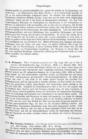377-378, Max Verworn. Die Frage nach den Grenzen der Erkenntnis. 1908