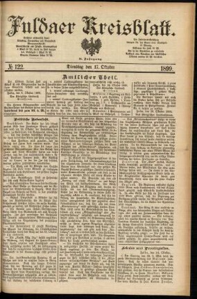 Ausgabe vom Dienstag, den 17. Oktober 1899.