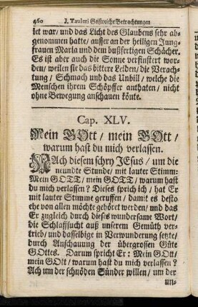 Cap. XLV. Mein Gott/ mein Gott/ warum hast du mich verlassen.
