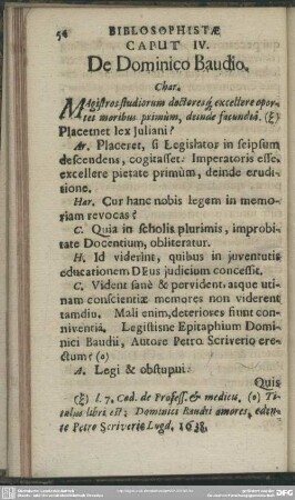 Caput IV. De Dominico Baudio