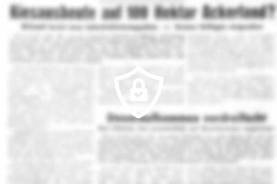 Kiesausbeute auf 100 Hektar Ackerland?
