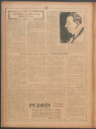 "Pedrín" de Félix Lima : El libro y el autor