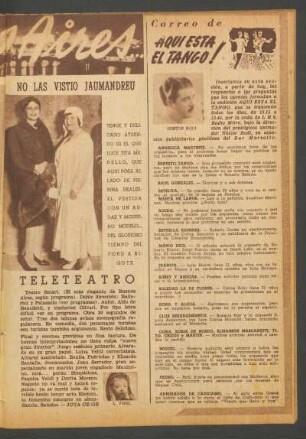 Correo de "Aquí esta el tango!"