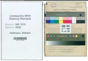 Entnazifizierung Wilhelm Hartmann , geb. 12.04.1893 (Prokurist)