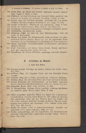 H. Arbeiten in Metall