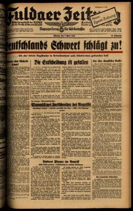 Ausgabe vom Montag, den 07. April 1941.