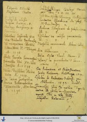 Bibliographische Notizen