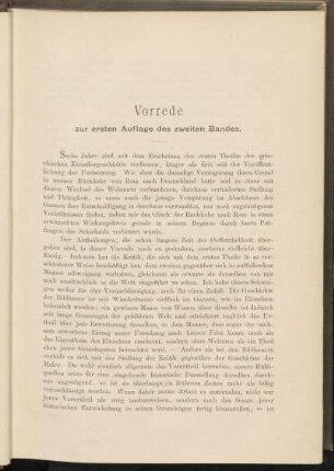Vorrede zur ersten Auflage des zweiten Bandes.
