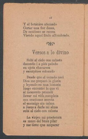 Versos a lo divino
