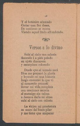 Versos a lo divino