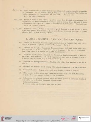 Livres - globes - cartes géographiques (Nr. 232 - 239)