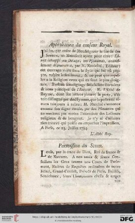 Permission du Sceau