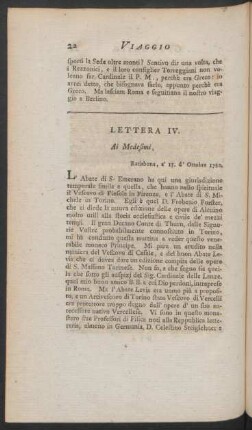 Lettera IV. Ai Medesimi