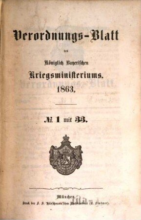 Verordnungs-Blatt. 1863