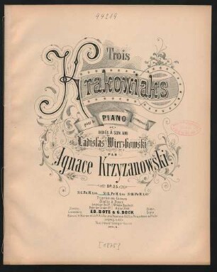 No. 2: Trois krakowiaks pour le piano