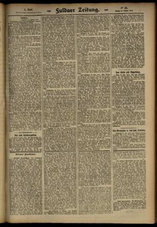 Zweite Ausgabe vom Freitag, den 31. Januar 1913.