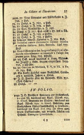 In Folio. - In Octavo.