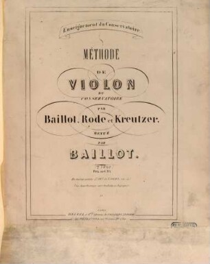 Méthode de violon du Conservatoire