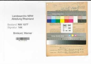 Entnazifizierung Werner Brinkord , geb. 14.08.1920 (Polizist)