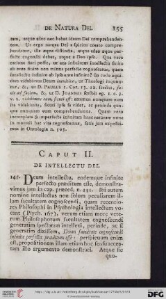 Caput II: De intellectu Dei