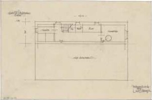 Gsaenger, Gustav; Gauting / Starnberg (Bayern), Schollstr.; Wohnhaus Prof. Füchtbauer, Erweiterung - Grundriss Keller