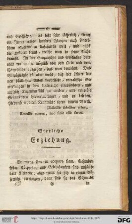 Sittliche Erziehung