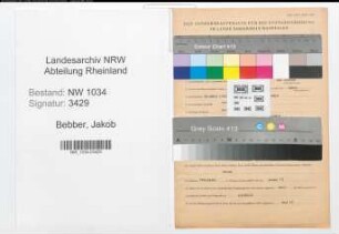 Entnazifizierung Jakob Van Bebber , geb. 26.03.1912 ()