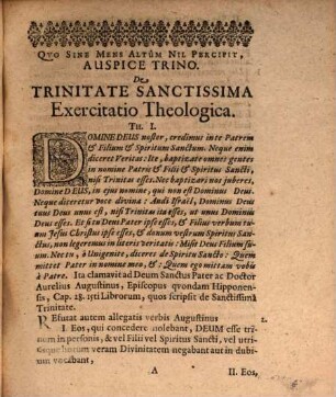 Disp. theo. de mysterio ss. trinitatis